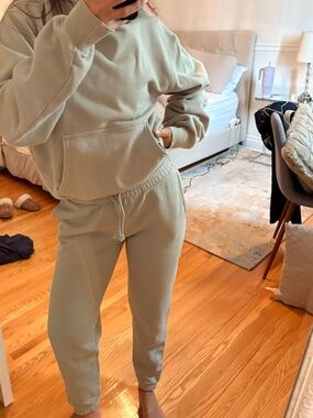 Aritzia Light Sage Green Track Joggers